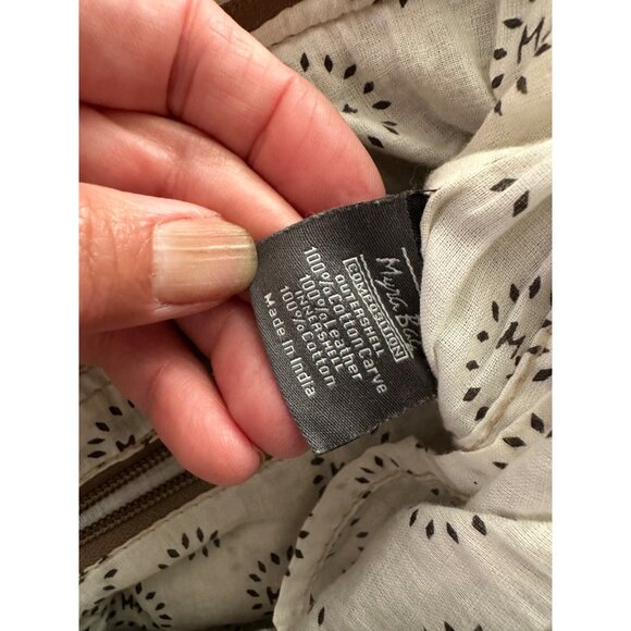 Myra Bag Sand Weaver Shoulder Purse Upcycled Canvas & Aged Leather Boho western - Picture 14 of 15